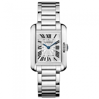 Cartier Tank Anglaise small replica watch for women W5310023 18K white gold