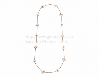 Fake BVLGARI BVLGARI Sautoir Necklace in Pink Gold and Mother of Pearl
