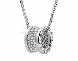 Replica Bvlgari B.zero1 Pave Diamond Pendant with White Gold Chain