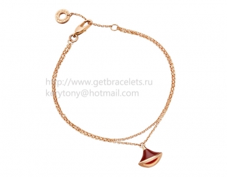 Replica Bvlgari DIVAS' Dream Bracelet Rose Gold with Carnelian