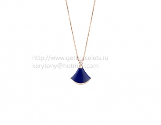Replica Bvlgari Divas' Dream Necklace in Rose Gold with Lapis Lazuli and Diamond