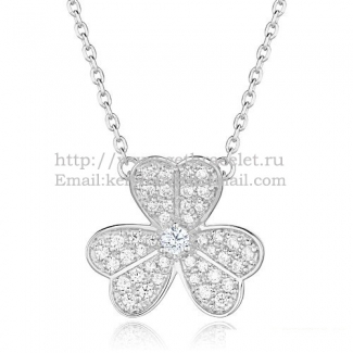 Van Cleef Arpels Frivole Necklace White Gold With Pave Diamonds