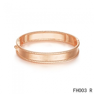 Replica Van Cleef And Arpels Perlee Signature In Pink Gold Bracelet-Medium Model