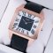 Cartier Santos Dumont large 18K pink gold watch imitation black and silver dial
