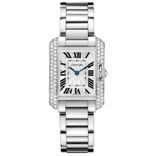 Cartier Tank Anglaise small diamond watch for women WT100008 18K white gold