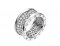 Replica Bvlgari B.zero1 4-Band Ring White Gold with Pave Diamonds