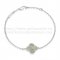 Van Cleef & Arpels Sweet Alhambra Bracelet White Gold With Gray Mother Of Pearl