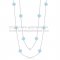 Van Cleef & Arpels Vintage Alhambra Necklace White Gold 10 Motifs With Turquoise Mother Of Pearl