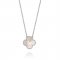 Van Cleef & arpels Vintage Alhambra Pendant White Gold White Mother Of Pearl 15mm