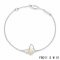 Fake Van Cleef & Arpels Sweet Alhambra Butterfly Bracelet In White Gold With Mother-Of-Pearl
