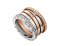 Replica Bvlgari B.zero1 Labyrinth Ring in Rose and White Gold Set With Pave Diamonds