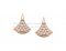 Replica Bvlgari DIVAS' Dream Rose Gold Stud Earrings with Pave Diamonds