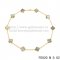VCA Vintage Alhambra Necklace Yellow Gold 10 Motifs Gray Mother of Pearl 45cm