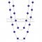 Van Cleef & Arpels Vintage Alhambra Necklace White Gold 20 Motifs With Lapis Stone Mother Of Pearl