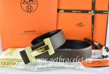 Hermes Reversible Belt Brown/Black Togo Calfskin With 18k Gold Logo H Buckle
