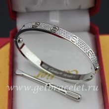 Replica Cartier Love Bracelet White Gold Diamonds N6033601