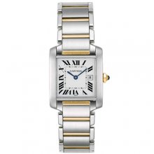 Cartier Tank Francaise medium watch replica W51005Q4 two-tone yellow gold and steel