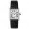Cartier Tank Solo small ladies watch replica W5200005 stainless steel black leather strap