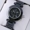 Pasha de Cartier large black ceramic unisex watch replica steel black dial