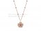 Replica Bvlgari Divas' Dream Necklace in Rose Gold with Rose Sapphires and Pave Diamonds