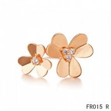 Van Cleef & Arpels Frivole Between the Finger Ring Pink Gold With Diamonds