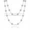 Van Cleef & Arpels Vintage Alhambra Long Necklace White Gold 20 Motifs With Pave Diamonds