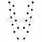 Van Cleef & Arpels Vintage Alhambra Necklace White Gold 20 Motifs With Black Agate Mother Of Pearl