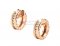 Replica Bvlgari B.zero1 Small Rose Gold and Pave Diamond Hoop Earrings