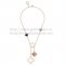 Van Cleef & Arpels Magic Alhambra Necklace Pink Gold 6 Motifs With White Gray Mother Of Pearl