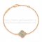 Van Cleef & Arpels Sweet Alhambra Bracelet Pink Gold With Gray Mother Of Pearl