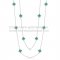 Van Cleef & Arpels Vintage Alhambra Necklace White Gold 10 Motifs With Malachite Mother Of Pearl