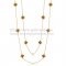 Van Cleef & Arpels Vintage Alhambra Necklace Yellow Gold 10 Motifs With Tiger's Eye Mother Of Pearl