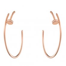 Replica Cartier Juste Un Clou Earring 18K Pink Gold With 28 Diamonds B8301212