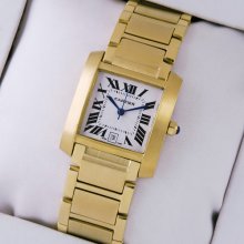 Cartier Tank Francaise mens watch imitation 18K yellow gold
