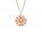 Replica Bvlgari Divas' Dream Necklace in Rose Gold with Pave Diamonds Petals