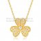 Van Cleef Arpels Frivole Necklace Yellow Gold With Pave Diamonds