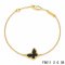 Cheap Van Cleef & Arpels Sweet Alhambra Butterfly Bracelet In Yellow Gold With Onyx