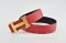 Hermes Reversible Belt Red/Black Classics H Togo Calfskin With 18k Gold With Logo Buckle