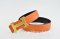 Hermes Reversible Belt Orange/Black Classics H Togo Calfskin With 18k Gold With Logo Buckle