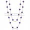 Van Cleef & Arpels Vintage Alhambra Necklace Pink Gold 20 Motifs With Lapis Stone Mother Of Pearl