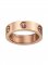 Replica Cartier Love Ring 18K Pink Gold With 1 Pink Sapphire B4064400