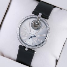 Captive de Cartier steel black fabric strap diamond watch for women