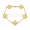 Van Cleef & Arpels Vintage Alhambra Bracelet 5 Motifs Yellow Gold