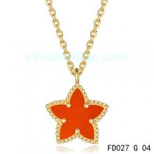 Cheap Van Cleef & Arpels Alhambra Maple Leaf Pendant In Yellow Gold