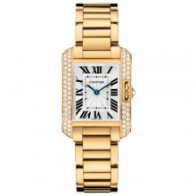 Cartier Tank Anglaise small diamond watch for women WT100005 18K yellow gold