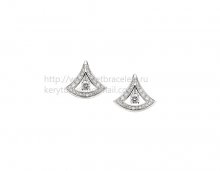 Replica Bvlgari DIVAS' Dream Openwork Earrings White Gold Set with Pave Diamonds and a Central Diamond