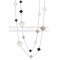 Van Cleef & Arpels Magic Alhambra Necklace White Gold 16 Motifs With Black Agate White Gray Mother Of Pearl