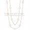 Van Cleef & Arpels Vintage Alhambra Necklace Pink Gold 10 Motifs With White Mother Of Pearl