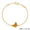 Replica Van Cleef & Arpels Sweet Alhambra Bracelet In Yellow With Light Red Butterfly