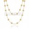 Van Cleef & Arpels Vintage Alhambra Long Necklace Yellow Gold 20 Motifs With Pave Diamonds
